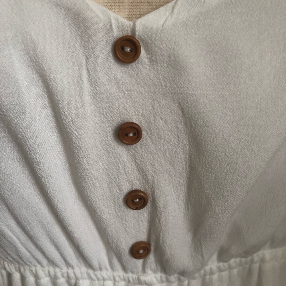 Lulus My darling love White handkerchief Dress w/3/4 sleeves fully lined Size XL - Picture 7 of 14